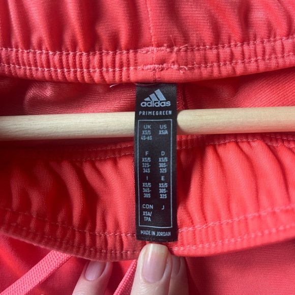 Adidas  pink/red Joggers with White Stripes - Picture 4 of 4